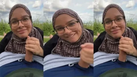 Hijabi Hot Babe - Sucking Big Dick Public Park MMS