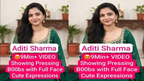 Aditi Sharma Model Latest Premium Live Showing Pressing Boobs