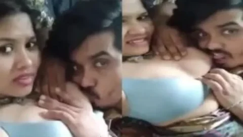 Bhabhi feeding boobs to husband like a child Desi Porn MMS