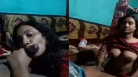 Bangladeshi big boob girl giving handjob to uncle Desi Porn MMS